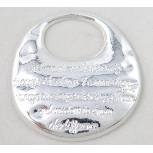 alloy pendant, hanger, silver plated