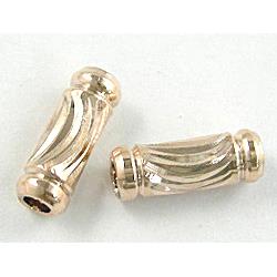 14K gold plated spacer tube for bracelet, necklace, Nickel Free