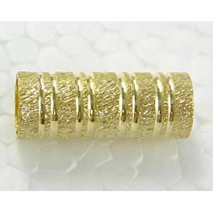 Gold Plated Bracelet, necklace spacer Tube