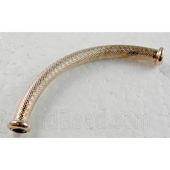 14k Gold Plated Bracelet, necklace spacer Tube, Nickel and Lead Free