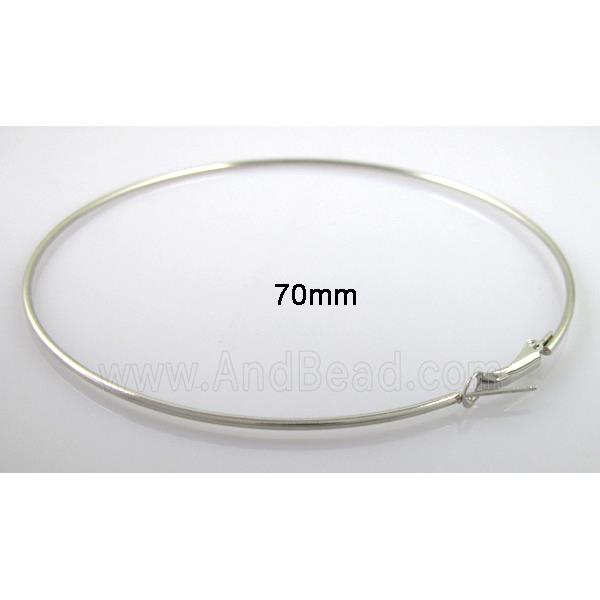 leaverback Earring Hoop, platinum plated