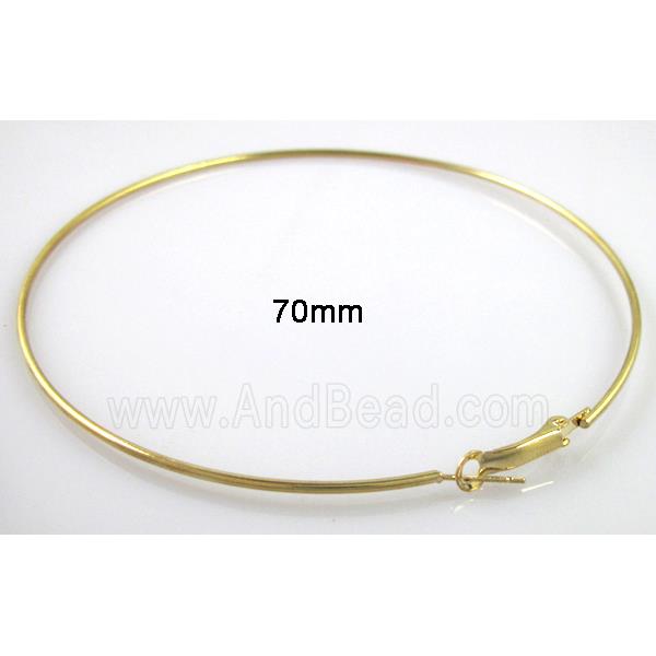 leaverback earring hoop, gold plated
