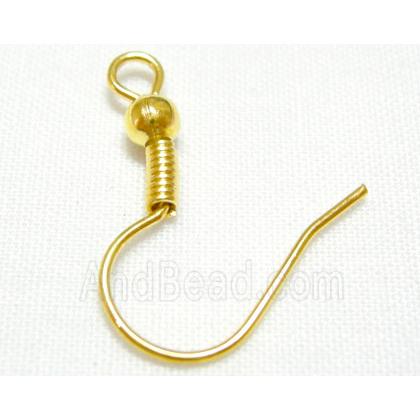 gold plated Hook Earring, iron