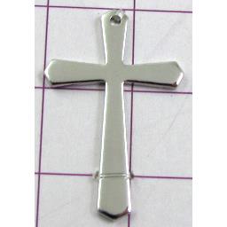 Cross Pendants, copper, platinum plated, nickel free