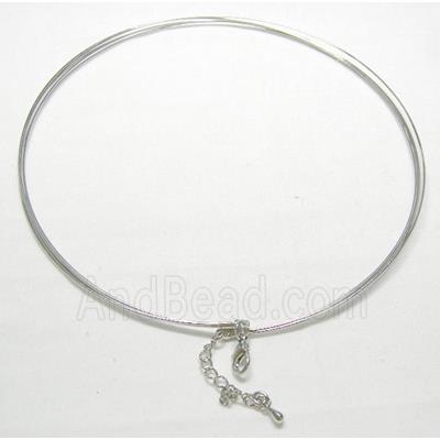 Platinum Plated Copper Necklace Wire