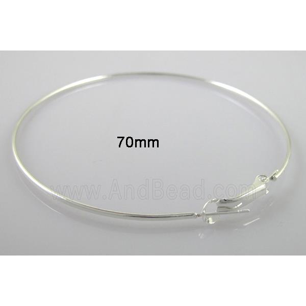 silver plated leaverback Earring Hoops