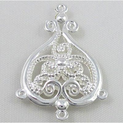 copper pendant, silver