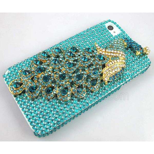 iPhone 4&4S Peacock Diamond Rainstone Case Cover