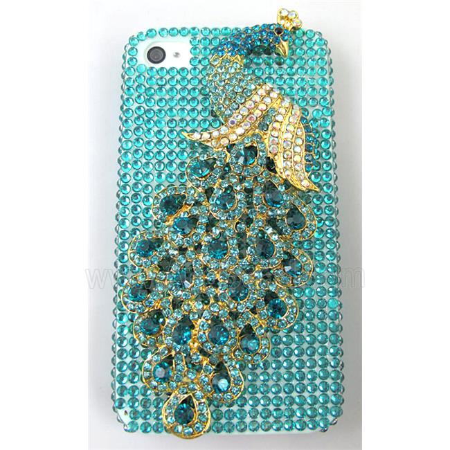iPhone 4&4S Peacock Diamond Rainstone Case Cover
