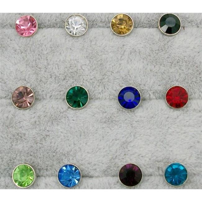 Earphone Jack Dust Cap Plug with Rhinestone, mixed