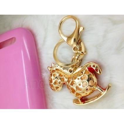 Earphone Jack Dust Cap Plug, Rhinestone pendant, mixed