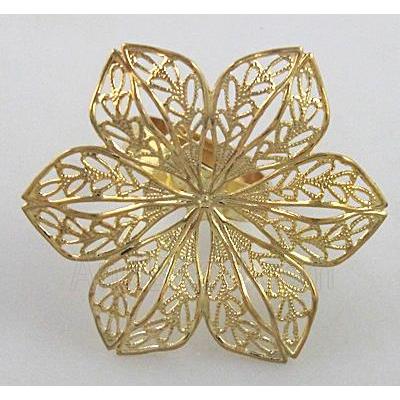 adjustable finger Ring, copper, gold