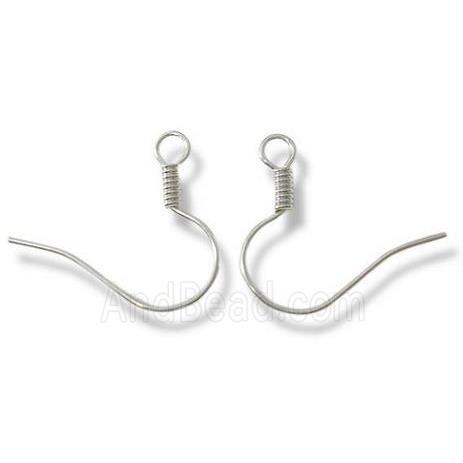 Earring Hook, iron, silver plated