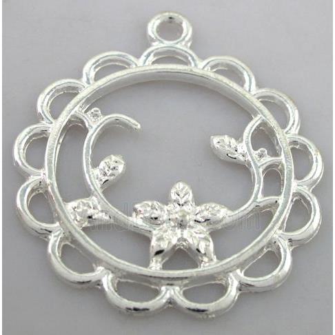 alloy pendants, silver plated