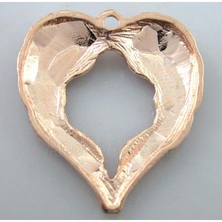 alloy pendants with rhinestone, red copper