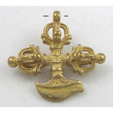 copper Phurba pendant, brass