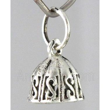 alloy pendant, antique silver, lotus