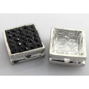 bracelet bar, alloy with Fimo and Middle-East Rhinestone, platinum plated