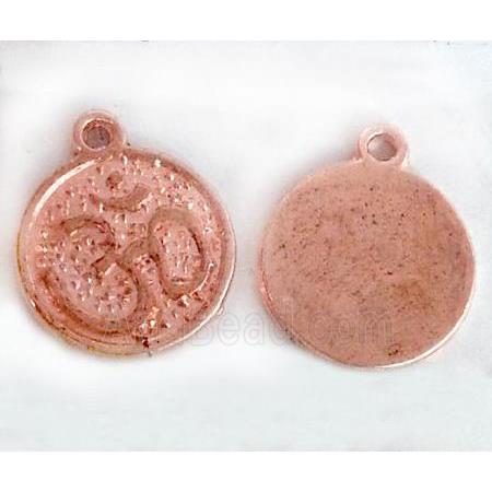 alloy pendant, red copper