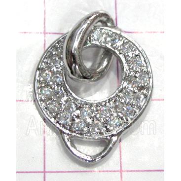 Copper toggle clasps with rhinestone