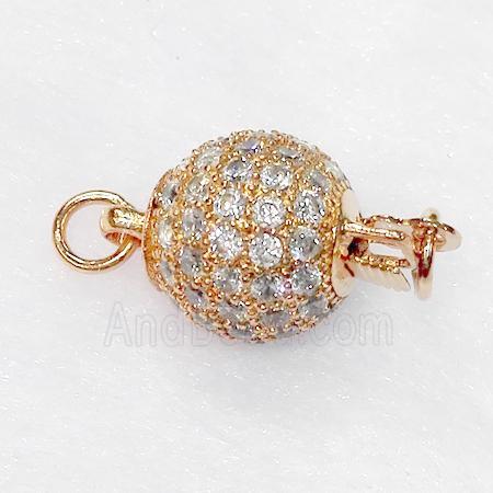 paved zircon copper connector, red copper