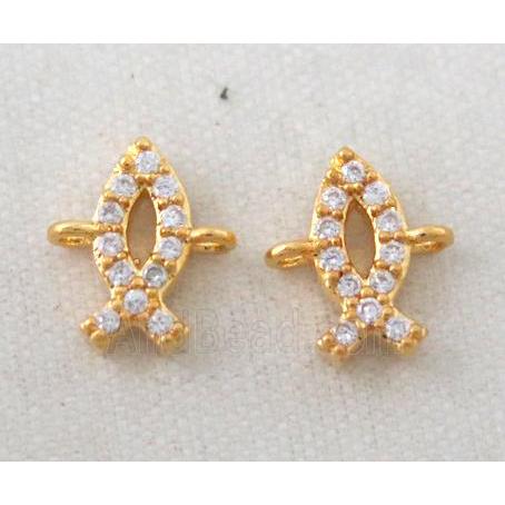 zircon, copper connector, gold plated