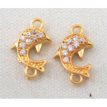 zircon, copper connector, gold plated
