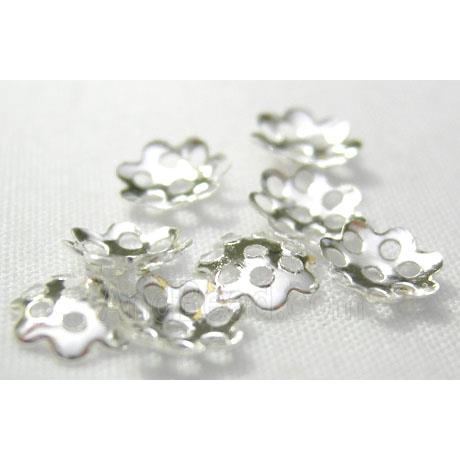 Silver Plated Bead Caps, Iron