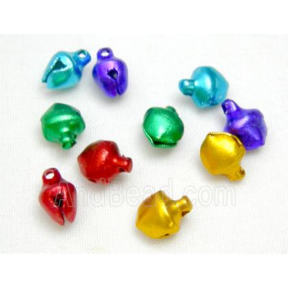 Mixed Color aluminum Bell Pendants, Nickel & lead Free