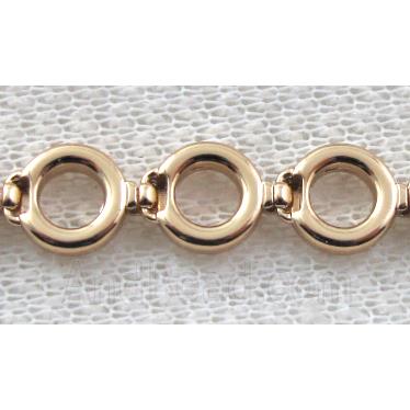 14k Gold Plated Alloy Bracelet, Nickel Free, Lead Free