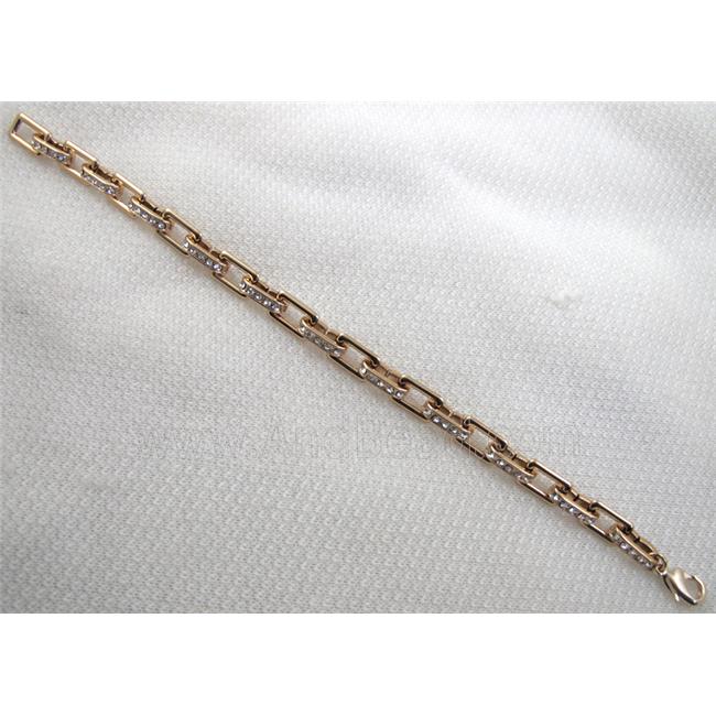 14k Gold Plated Alloy Bracelet, Nickel Free, Lead Free