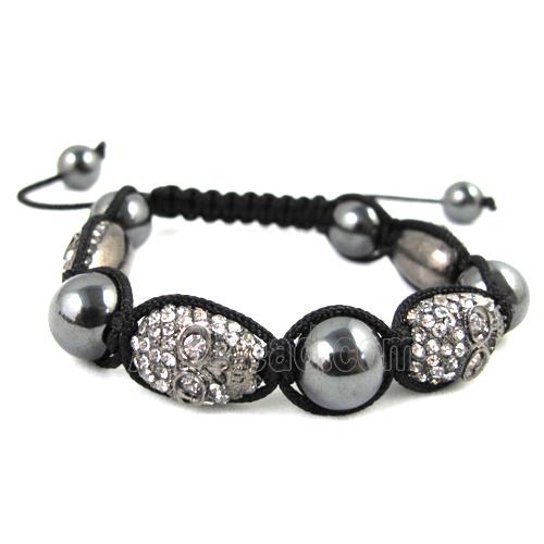 Fashion Skull Bracelets, Adjustable, hand-made