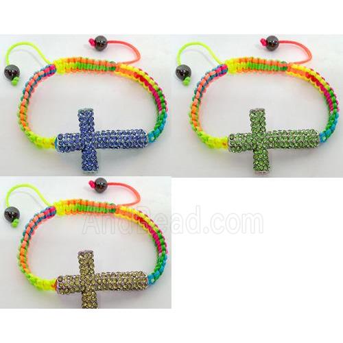 Friendship Bracelets, resizable, mixed color, hand-made