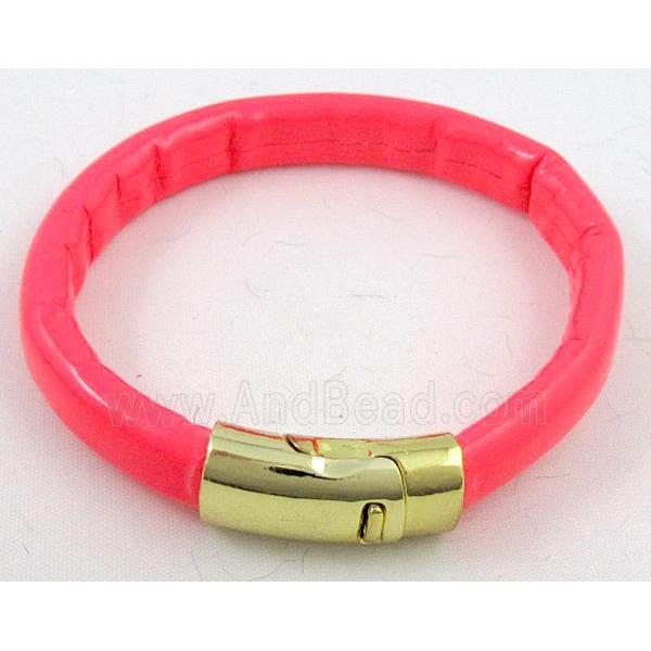 bracelet with rubber cord, Magnetic Clasp, mixed