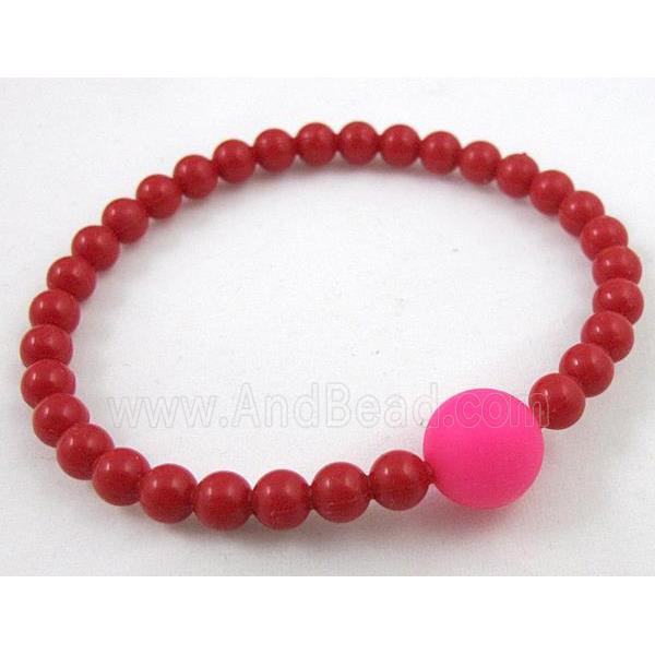 bracelet with rubber bead, mixed