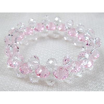 Chinese Crystal Glass Bracelet, stretchy