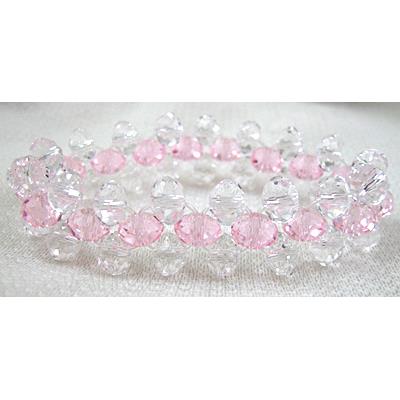 Chinese Crystal Glass Bracelet, stretchy
