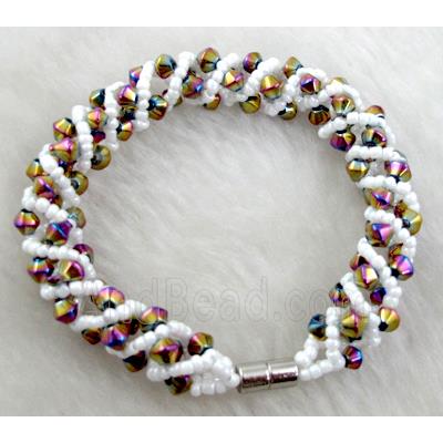 Chinese Crystal Glass Bracelet, colorful