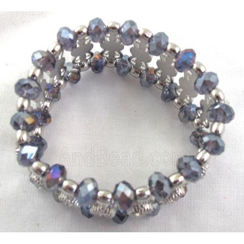 Stretchy Chinese Crystal glass Bracelet