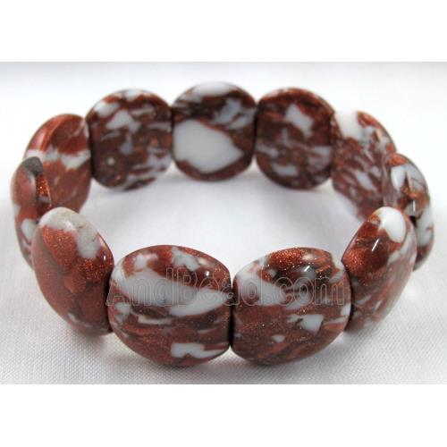 goldsand stone bracelet, stretchy