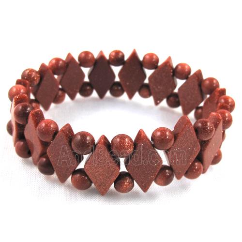 goldsand stone bracelet, stretchy