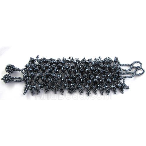Chinese Crystal glass Bracelet, seed glass bead