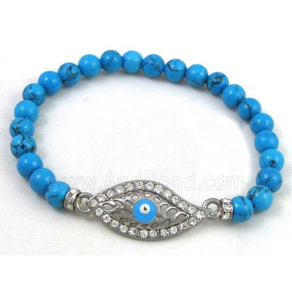handmade fashion turquoise bracelet, stretchy