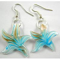 Star Lampwork Fashion Earring