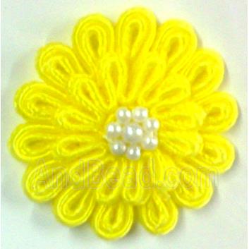 Crochet Handcraft Flower, yellow