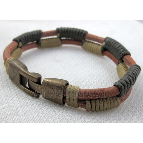 Genuine Leather Bracelet, Mix
