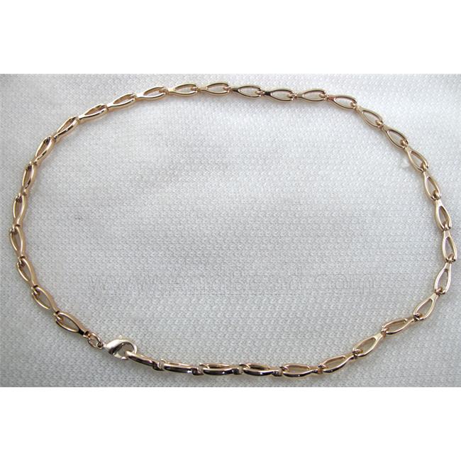 14K Gold Plated Alloy bracelet chain, Nickel Free, Lead Free