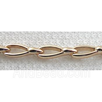 14K Gold Plated Alloy bracelet chain, Nickel Free, Lead Free