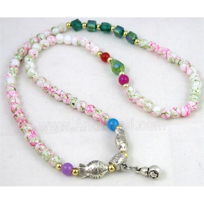 fashion jewelry, glass necklace, bracelet, CCB