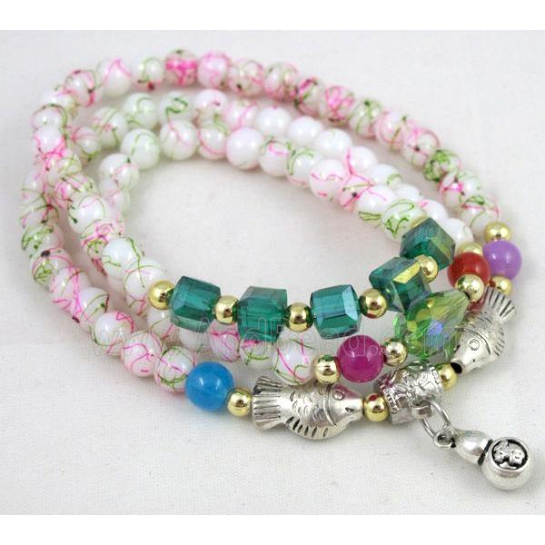 fashion jewelry, glass necklace, bracelet, CCB